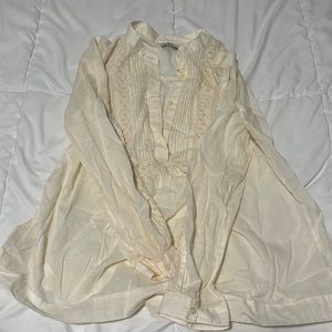 Madewell medium delicate cream blouse